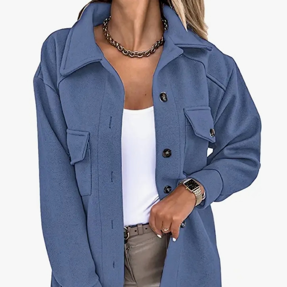 Blue shacket NWT NEVER WORN